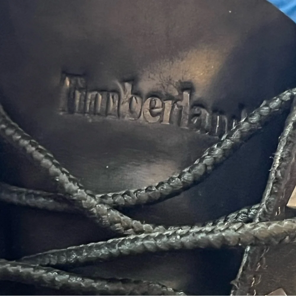 Timberland Ortholite Black Dausette Leather Lace-up Sneaker Booties Size 5.5
